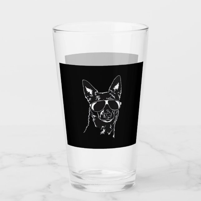 Australian Kelpie cool dog sunglasses Classic T-Sh Glass (Front)