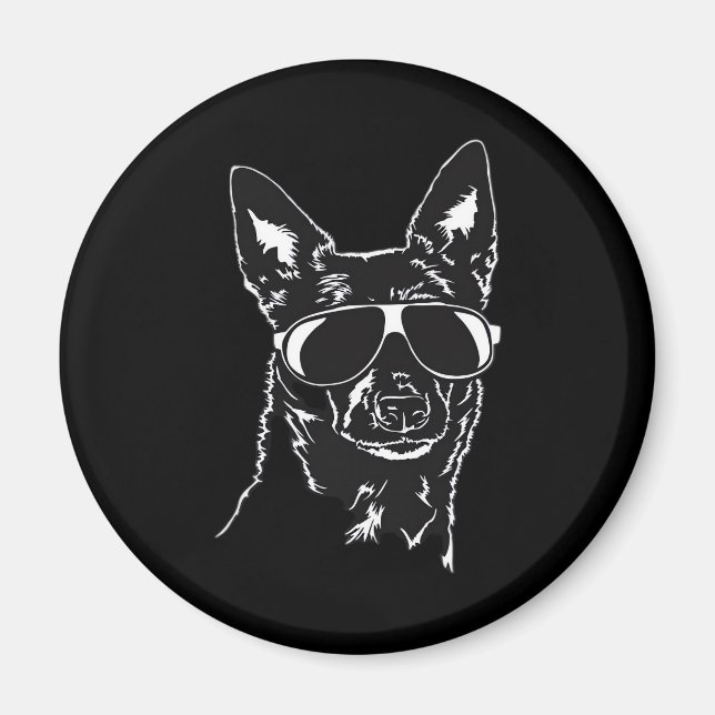 Australian Kelpie cool dog sunglasses Classic T-Sh Magnet (Front)