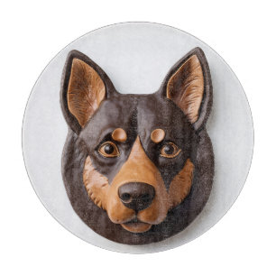 Australian Kelpie Dog 3D Inspired Cutting Board