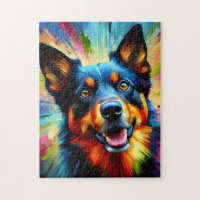 Australian Kelpie Dog Acrylic Print | Colourful