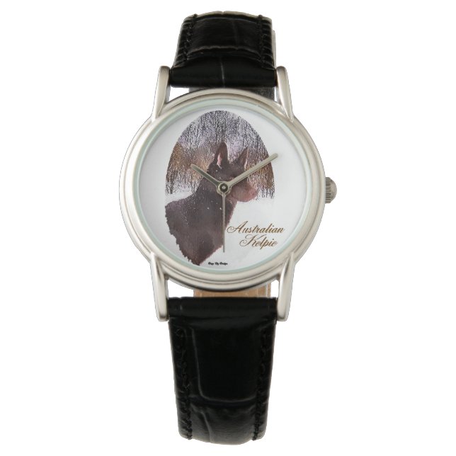 Australian Kelpie Dog Art Watch (Front)