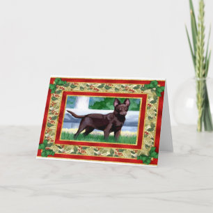 Australian Kelpie Dog Blank Christmas Card