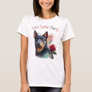 Australian Kelpie Dog Mum Floral T-Shirt