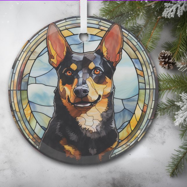Australian Kelpie Dog Stained Glass Tree Decoration (Creator Uploaded)
