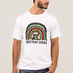 Australian Kelpie Dog Tree Christmas Light Xmas Sq T-Shirt