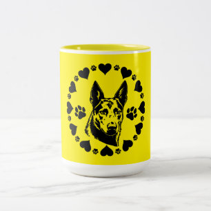 Australian Kelpie Dog Two-Tone Coffee Mug