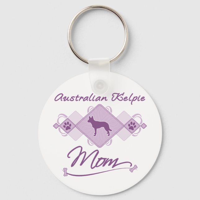 Australian Kelpie Mum Key Ring (Front)