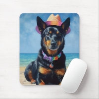 Australian Kelpie on Beach,dog lovers summer gift 