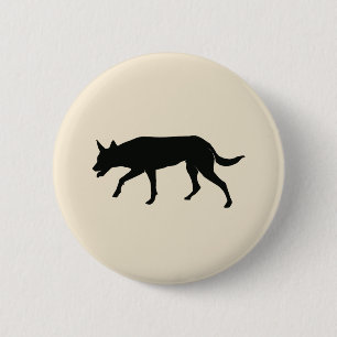 Australian Kelpie Silhouette Friend 6 Cm Round Badge