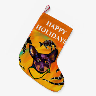 AUSTRALIAN KELPIE  SMALL CHRISTMAS STOCKING