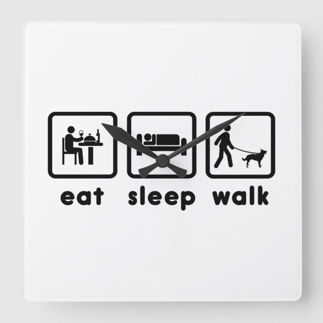 Australian Kelpie Square Wall Clock (Front)