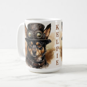 Australian Kelpie Steampunk Dog Coffee Mug