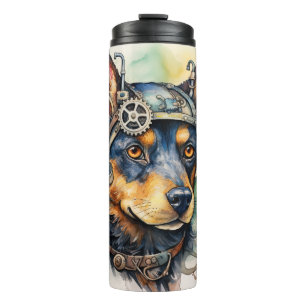 Australian Kelpie Steampunk Dog Thermal Tumbler