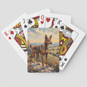 Australian Kelpie Sunset Hills Art Playing Cards