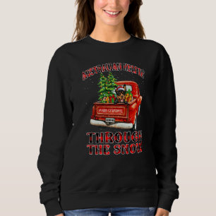 Australian Kelpie Through The Snow Christmas Dog T Sweatshirt