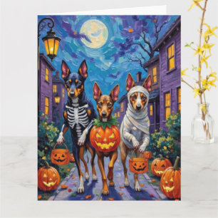 Australian Kelpie Trick-or-Treating Halloween Card