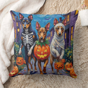Australian Kelpie Trick-or-Treating Halloween  Cushion