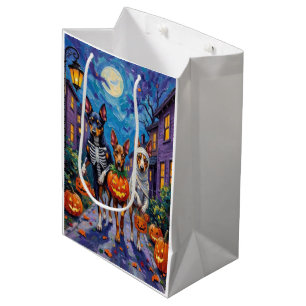 Australian Kelpie Trick-or-Treating Halloween Medium Gift Bag