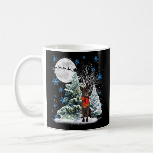 Australian Kelpie Under Moonlight Snow Christmas P Coffee Mug
