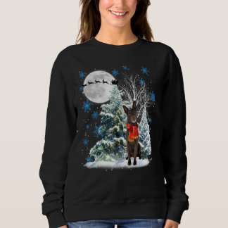 Australian Kelpie Under Moonlight Snow Christmas P Sweatshirt