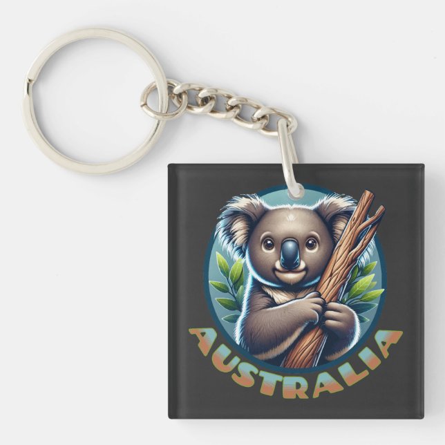 Australian Koala Bear Key Ring (Front)