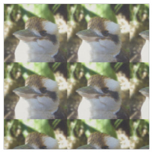 Australian Kookaburra Closeup Face, Fabric