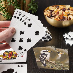 Australian Kookaburra Painting, Playing Cards