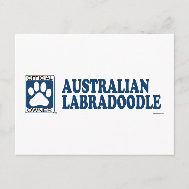 Australian Labradoodle Blue Postcard (Front)