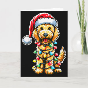 Australian Labradoodle Christmas Tree Xmas Santa L Card