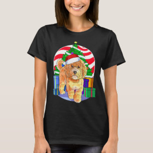 Australian Labradoodle Dog Santa Christmas Tree De T-Shirt