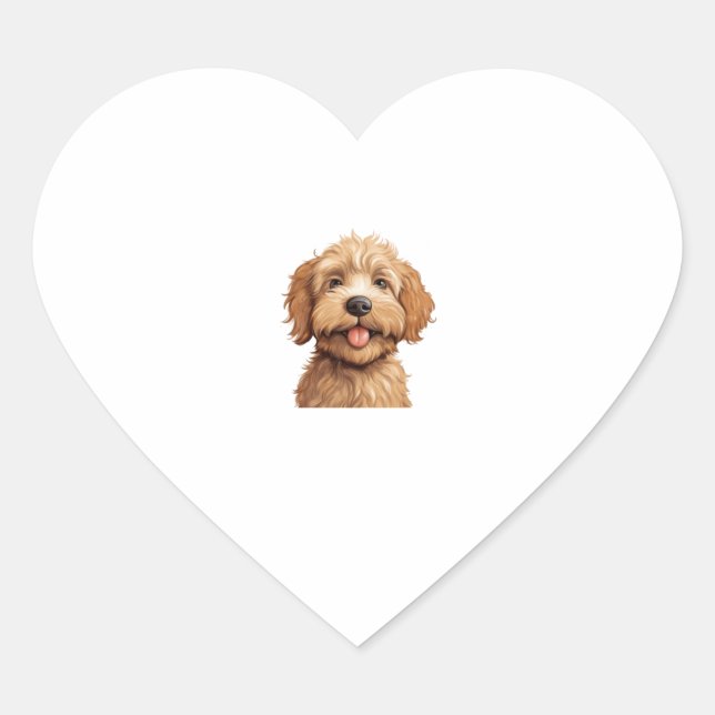 Australian Labradoodle Heart Sticker (Front)