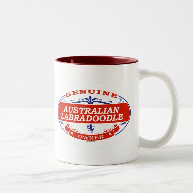 Australian Labradoodle Two-Tone Coffee Mug (Right)