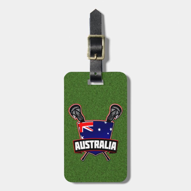 Australian Lacrosse Luggage Tag Template (Front Vertical)