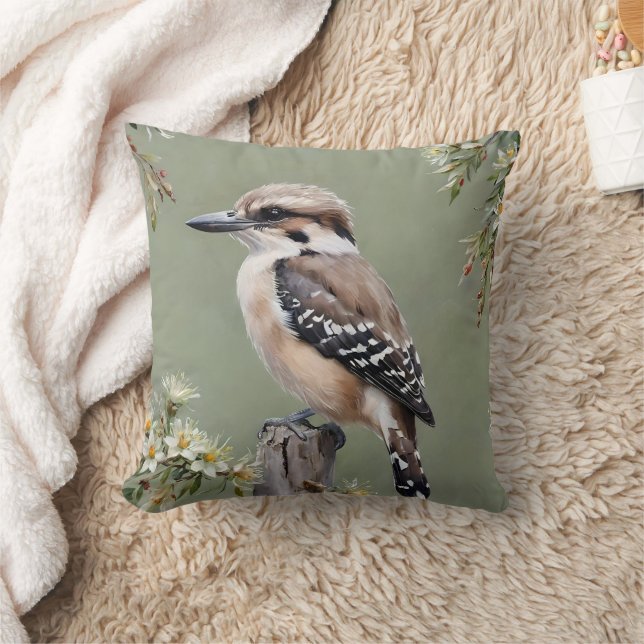 Australian Laughing Bird The Kookaburra Oil Paint, Cushion (Blanket)