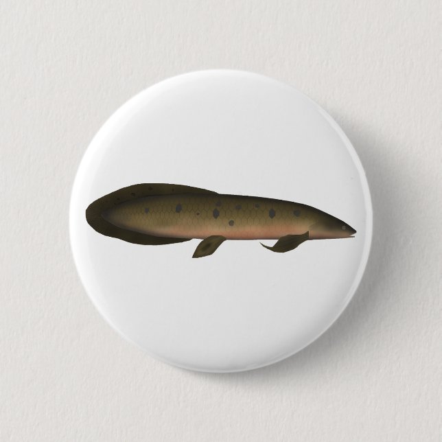 Australian Lungfish 6 Cm Round Badge (Front)