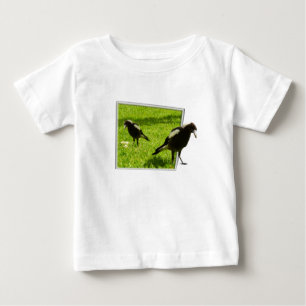 Australian Magpie Birds Popout Art, Baby T-Shirt