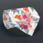 Australian Major Mitchell Cockatoo Tie<br><div class="desc">This Australian Australian Major Mitchell Cockatoo Patterned tie is perfect for any Australian themed event! This elegant Aussie tie features a beautiful Australian bird pattern with Australian native flowers, protea flowers, daisies, and ferns. Uniquely Australian themed and elegant, perfect for weddings, corporate events, office wear, or as gift for dad,...</div>