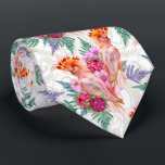 Australian Major Mitchell Cockatoo Tie<br><div class="desc">This Australian Australian Major Mitchell Cockatoo Patterned tie is perfect for any Australian themed event! This elegant Aussie tie features a beautiful Australian bird pattern with Australian native flowers, protea flowers, daisies, and ferns. Uniquely Australian themed and elegant, perfect for weddings, corporate events, office wear, or as gift for dad,...</div>