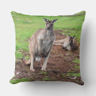Australian Male Buck Kangaroo Large Throw Cushion. Cushion