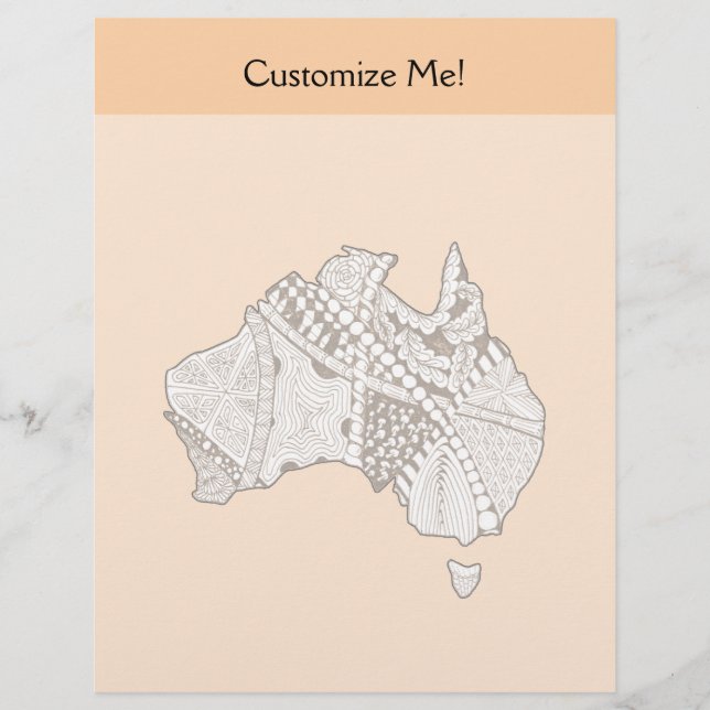 Australian Map Art (Front)