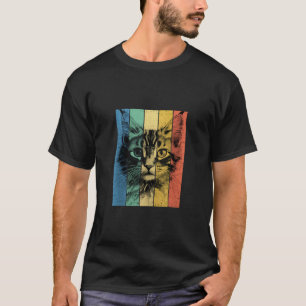 Australian Mist Cat Portrait Vintage Style Mum Dad T-Shirt