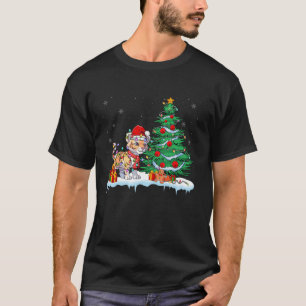 Australian Mist Wearing Santa Hat Xmas Light Chris T-Shirt