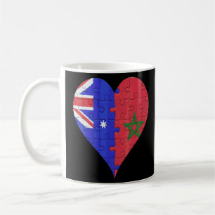 Australian Moroccan Flag Heart Coffee Mug