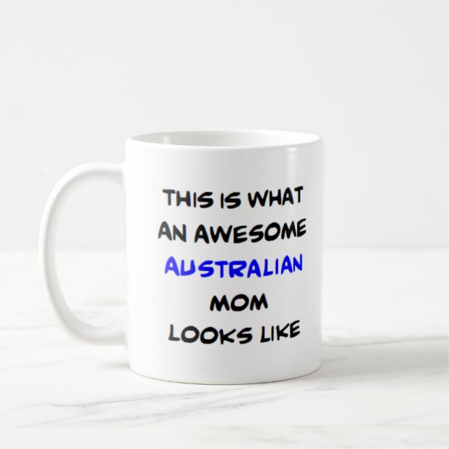 australian mum, awesome coffee mug (Left)