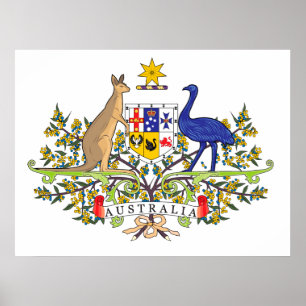 Australian national emblem poster