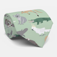 Australian Native Animals Eucalyptus Green Pattern