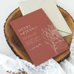 Australian Native Botanicals Waratah Protea Invitation<br><div class="desc">Introducing our Boho Australian Native Waratah Protea Wedding Invitation Suite, a breathtaking blend of rustic charm and natural elegance that sets the perfect tone for your special day. The warm, earthy color palette with hues of terracotta, burnt orange, and deep greens sets the stage for your boho-inspired celebration. Inspired by...</div>