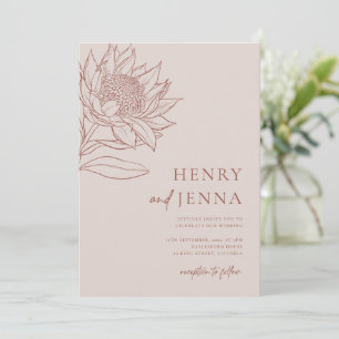 Australian Native Botanicals Waratah Protea Invitation