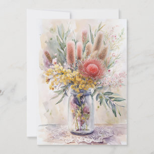 Australian Native Florals, Birthdays, Thank You Card