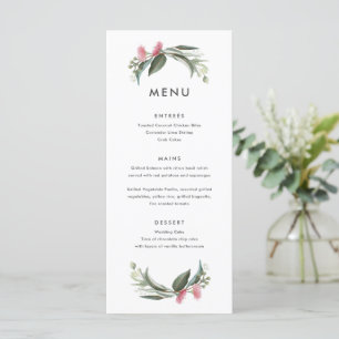 Australian Native Gum Blossom Wedding Menu